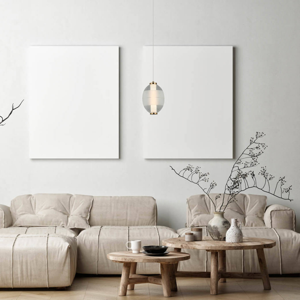 Wisząca lampa metalowa Rinot PND-45372-1-WH-CL LED 8W 3000K transparentna