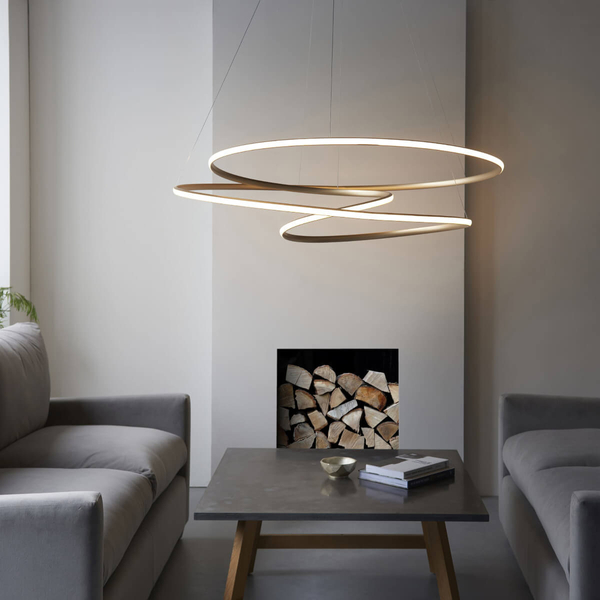 Wisząca lampa wstążka L&-197645 Light& LED 131W 3000K złota