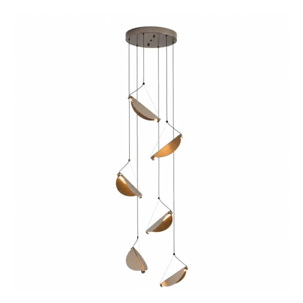 Wisząca lampa kaskada Nami ST-3602A-6 szara 6xLED 3000K 240cm z regulacją