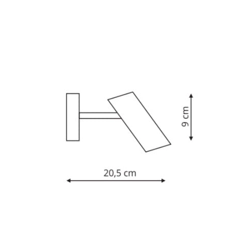 Regulowana LAMPA ścienna FUTURO LP-17001/1W GD/BK Light Prestige metalowa OPRAWA kinkiet tuba na wysięgniku złota czarna