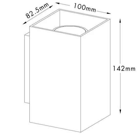 Nwoczesna lampa ścienna do salonu Sandy czarna kostka cube