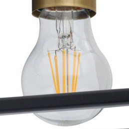 Ścienna LAMPA kinkiet VIGO 32227 Sigma loftowa OPRAWA metalowa klatka prostokątna czarna złota