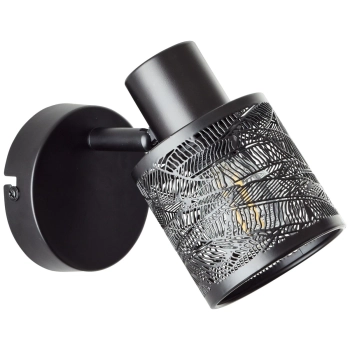 Ażurowy kinkiet ścienny Bano 99868/76 do przedpokoju metalowy czarny