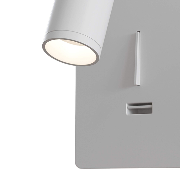 Ledowy kinkiet do salonu Mirax C041WL-L3W3K LED 3W 3000K reflektor biały
