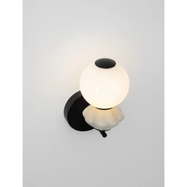 Kinkiet ścienny ceramiczny MONRETA LE45234 LED 6W 3000K na korytarz szary