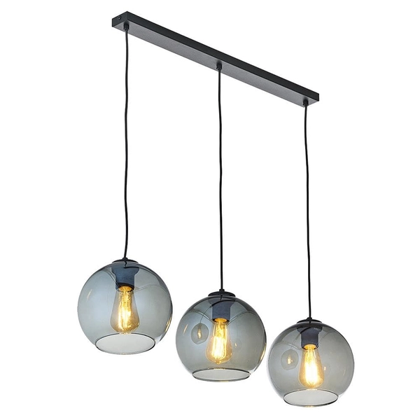 Wisząca lampa molekuły Cubus 2818 TK Lighting potrójna szklana przydymiona