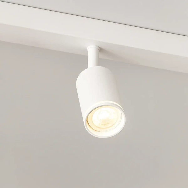 Natynkowa lampa punktowa Pipe Ring Spot ML2074 na belce biały