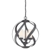 Wisząca lampa na łańcuchu Blacksmith QN-BLACKSMITH-3P-OBK IP44 czarny