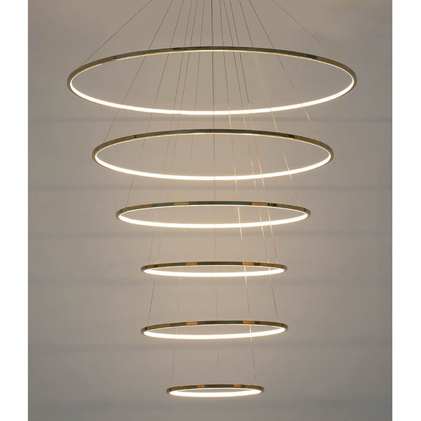 Wisząca lampa z pilotem Ring Slim MSE1501100164 Moosee LED 130W 3000K ringi złote