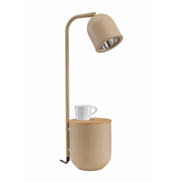 Skandynawska lampa biurkowa Botanica Wood 41110107 Kaspa regulowana beżowa