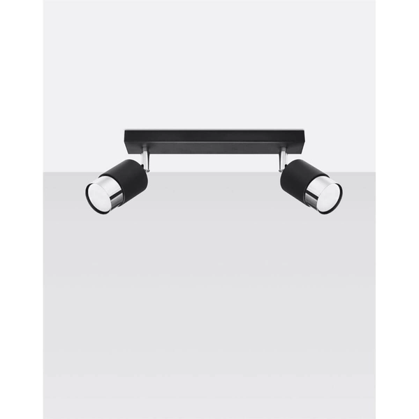 Sufitowa lampa ruchoma SL.1065 nad łóżko czarna chrom