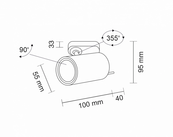 Reflektorowa LAMPA sufitowa FUSSA 6633 Shilo regulowana tuba OPRAWA metalowa do systemu szynowego 3-fazowego czarna