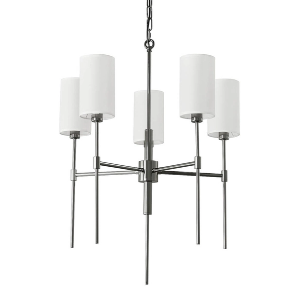 Wisząca lampa abażurowa DARLING ST-9501-5 BLACK czarny biały