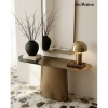 Konsola ORFEO MM001501100374 złota szklana blat metalowa 150cm