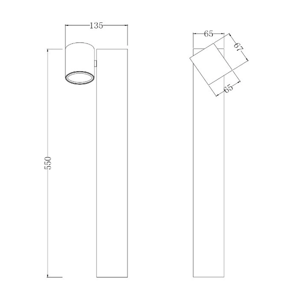 Słupek LAMPA ogrodowa WALLSTREET O010FL-01B Maytoni zewnętrzna OPRAWA stojąca outdoor IP54 czarny