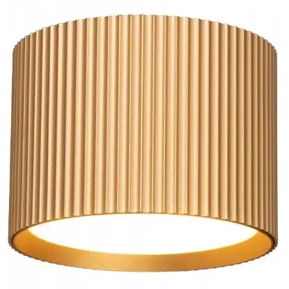 Ryflowana lampa sufitowa GISELE CGGISELEGD okrągła tuba złota