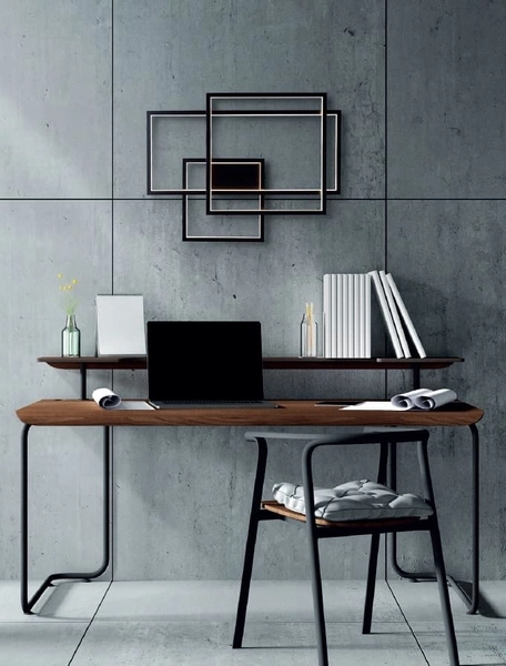 Designerska lampa ścienna GEOMETRIC W0233D LED 45W 3000K metal czarna