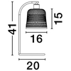 Biurkowa lampka TALITAS LE44512 do sypialni naturalna czarna