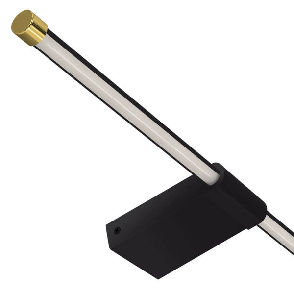 Kinkiet nad lustro Paso 4115 Ideus LED 12W 4100K belka IP44 czarna złota