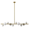 Wisząca lampa molekuły Milky drop SMP0097-10 Step na listwie kule złota