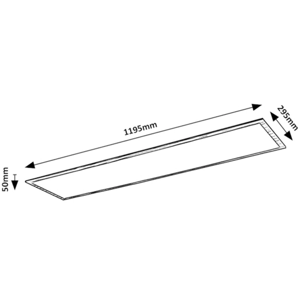 Prostokątny plafon pokojowy Almond 6909 LED 40W 4000K sufitowy drewno