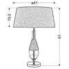 Stojąca lampa klasyczna ECO 41-21489 abażurowa sznurek beżowy przezroczysty