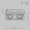 Podtynkowa lampa Metal Modern DL093-02-10W3K-W LED 20W 3000K punktowa biała