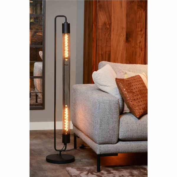 LAMPA podłogowa CALIXT 05733/02/30 Lucide metalowa OPRAWA stojąca czarna