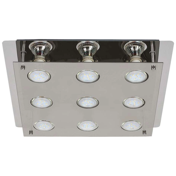 Plafon LAMPA sufitowa NAOMI 2643 Rabalux kwadratowa OPRAWA przydymiona chrom