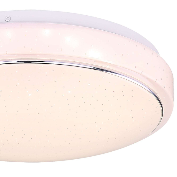 LAMPA sufitowa KALLE 48408-18 Globo okrągła OPRAWA metalowa LED 18W 3000K plafon biały chrom