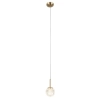 Kryształowa wisząca lampa Padri PND-40827-1-HBR-CL kula glamour złota