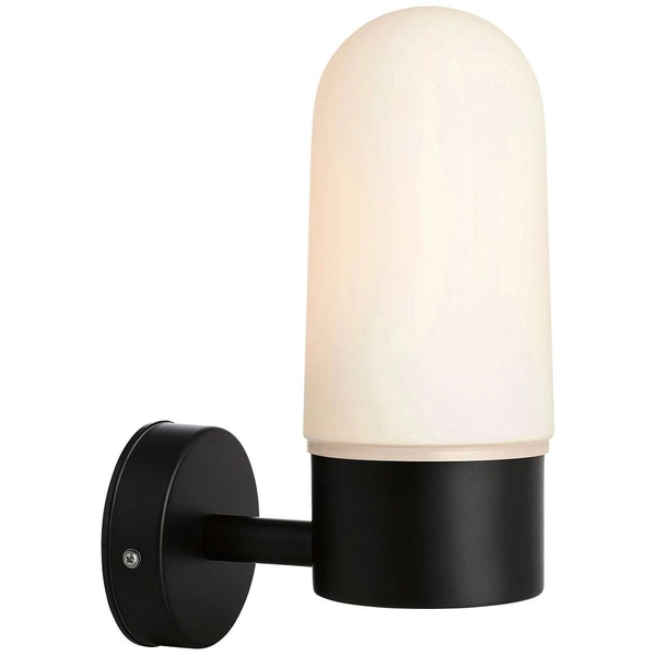 Kinkiet LAMPA industrialna ZEN 107800 Markslojd szklana OPRAWA ścienna tuba do łazienki loftowa IP44 czarna przezroczysta