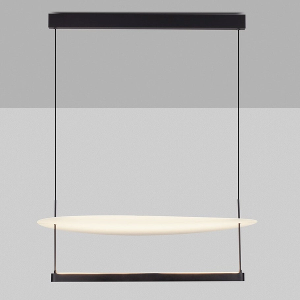 Zwieszająca lampa do jadalni TIRAQUE LE44634 LED 55W 2700K podłużna czarna biała