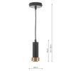 Zawiesie do lampy SP6522 Dar Lighting nad stół czarne złote
