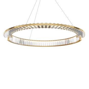 Lampa pierścieniowa wisząca Krone P097PL-L45BS3K LED 45W 3000K mosiądz