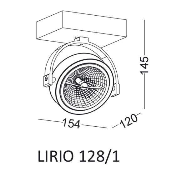 Sufitowa lampa regulowana LIRIO 412801002 okrągła biały