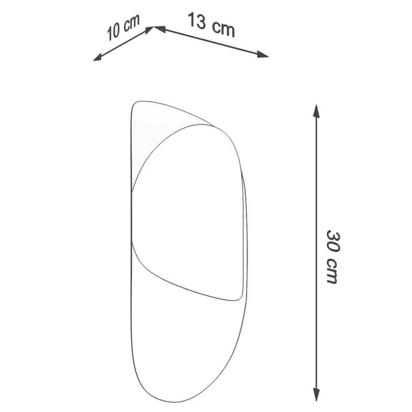 Metalowa lampa ścienna SL.1062 biała do przedpokoju owalna