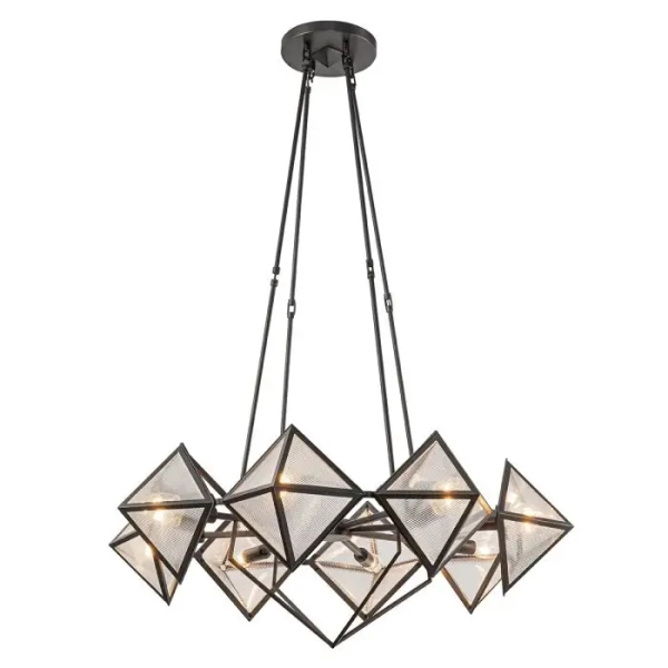 Modernistyczna wisząca lampa Cairo QN-CAIRO8-UBZ-CR szklany czarny