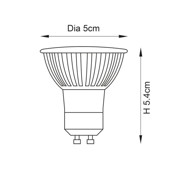 Ściemnialna żarówka GU10 SMD 97114 LED 7W 4000K halogenowa biała