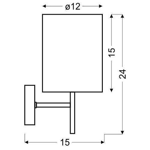 Kinkiet lampa ścienna YAN 21-45249 abażurowa tuba chrom biała