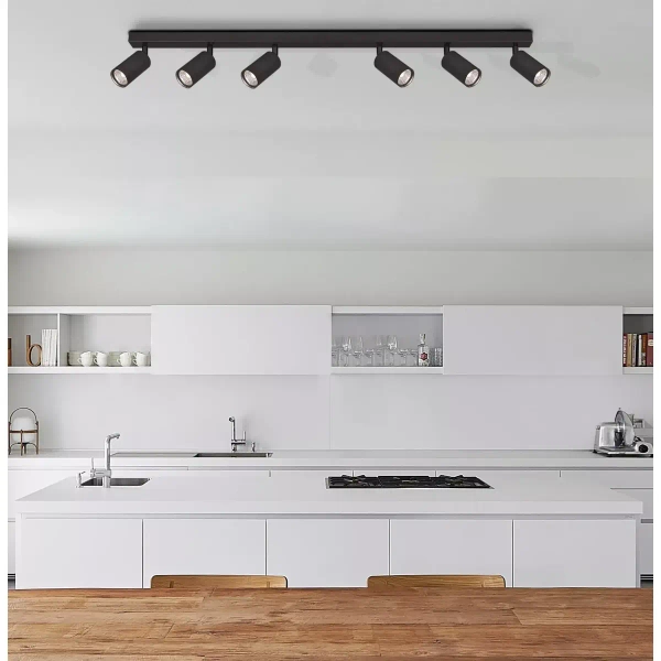 Plafon LAMPA sufitowa Monti K-4555 Kaja regulowana OPRAWA metalowe reflektorki tuby czarna