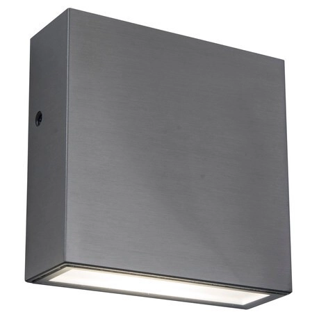 Elewacyjna LAMPA kinkiet GEMINI XF 5104004001 Lutec ścienna OPRAWA metalowa LED 9W 4000K kwadratowa IP54 stalowa