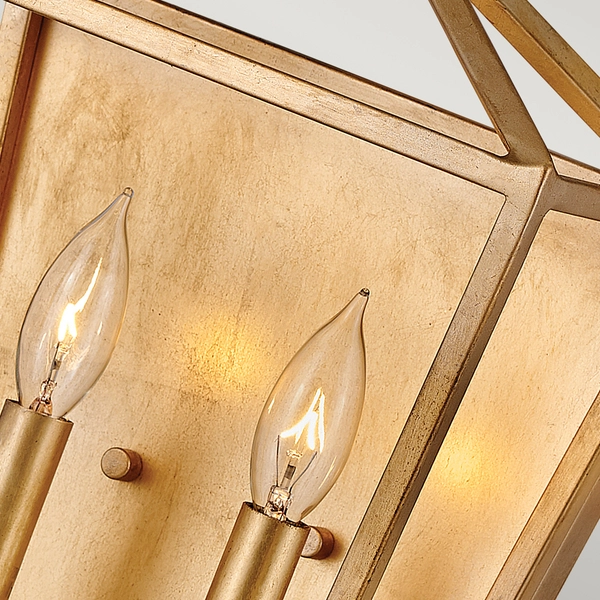 Ścienny kinkiet QN-STINSON2-DBR lampionowa mosiądz