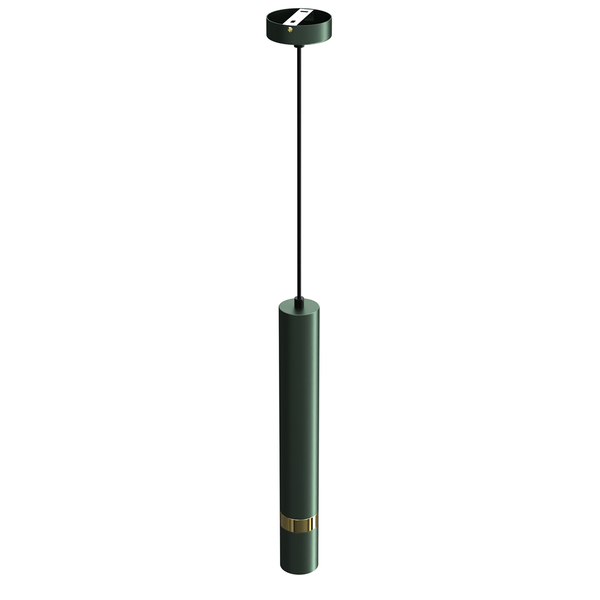 Minimalistyczna lampa wisząca Joker tuba zielona złota