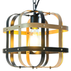 Zwisowa lampa Klatka 312471 na łańcuchu czarna złota