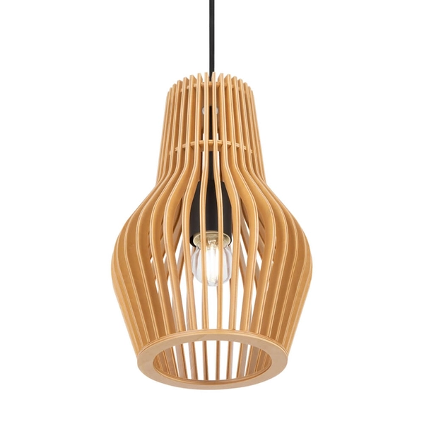 Wisząca lampa Roots MOD191PL-01W Maytoni naturalna eco czarna beżowa