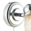 Lampa ścienna z włącznikiem Cedric CED0738 ryflowana IP44 chrom