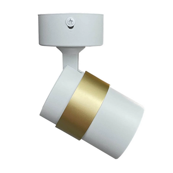 Lampa reflektorowa natynkowa Antillo LP-770/1W WH spot regulowana pojedyncza złoty biały