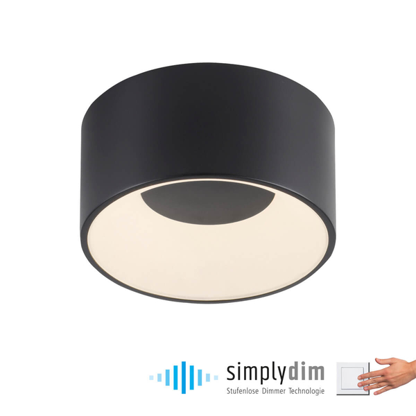 Lampa nasufitowa Tanika 14325-18 Just Light LED 13W 3000K krążek czarna OUTLET