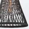Ażurowa lampa wisząca Twyla QN-TWYLA-1P-BK tuba rattan czarny